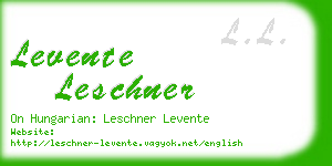 levente leschner business card